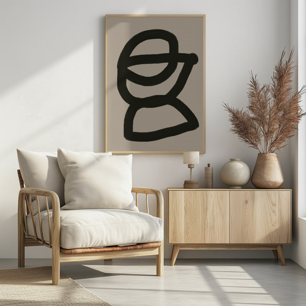 Gedurfde abstracte vorm | Poster