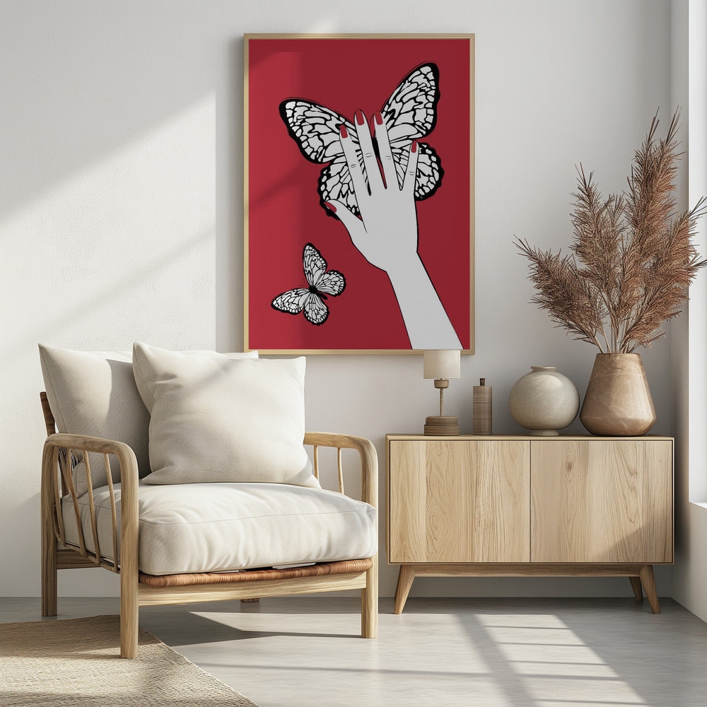 Een vlinder vasthouden | Poster