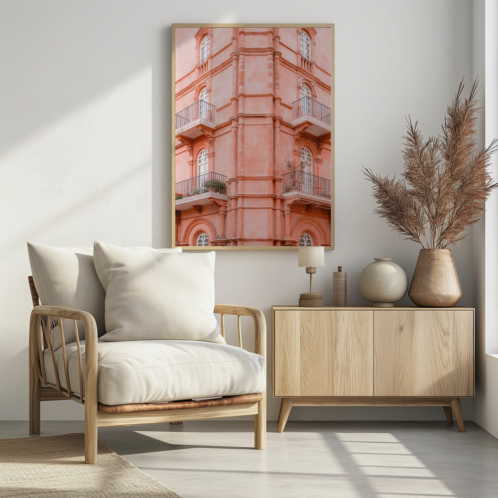 Pastelroze Umbrië | Reisfotografie Italië | Poster