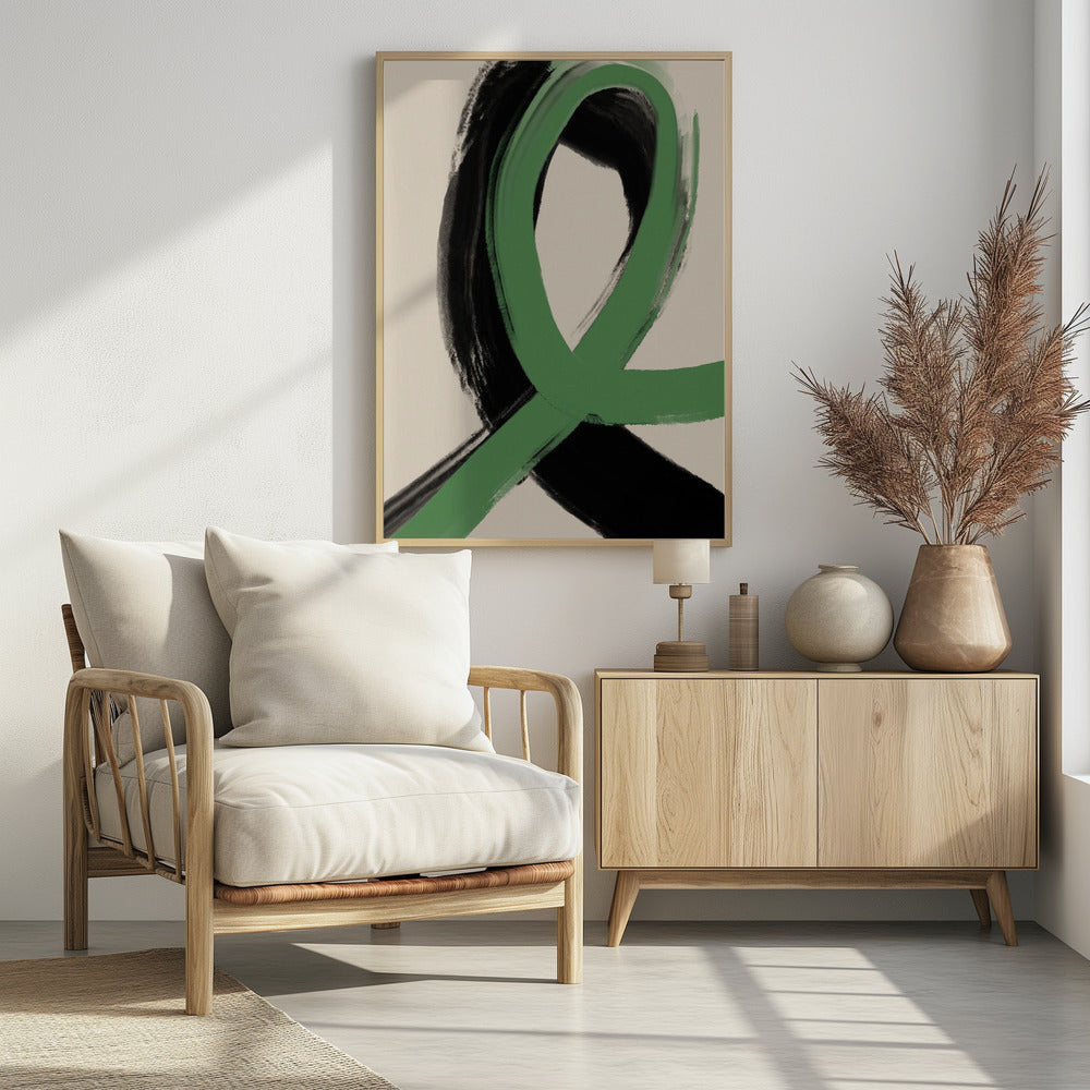 Groene lintstroom | Poster