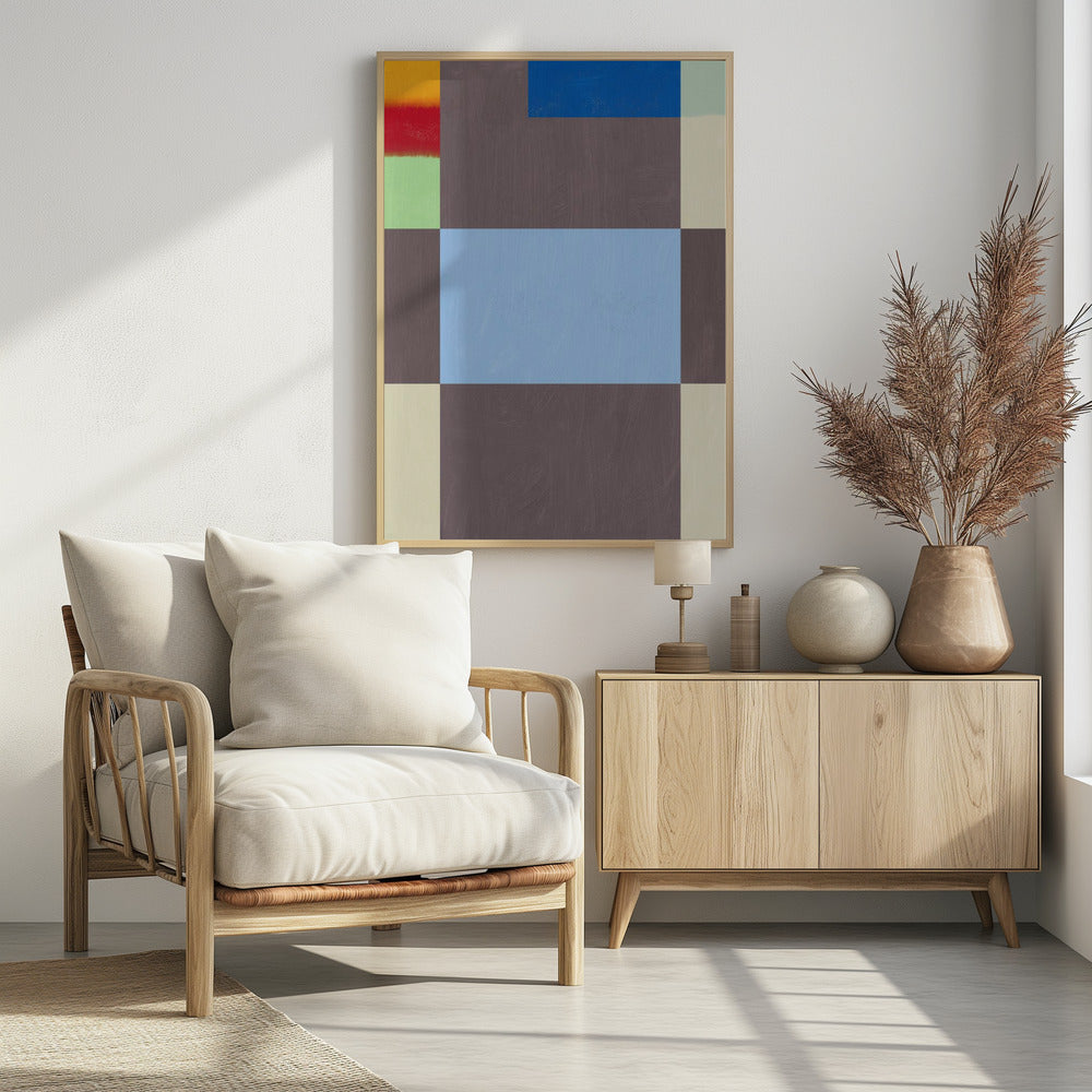 Geometrische vormen met een gedempt grijs kleurenpalet | Poster