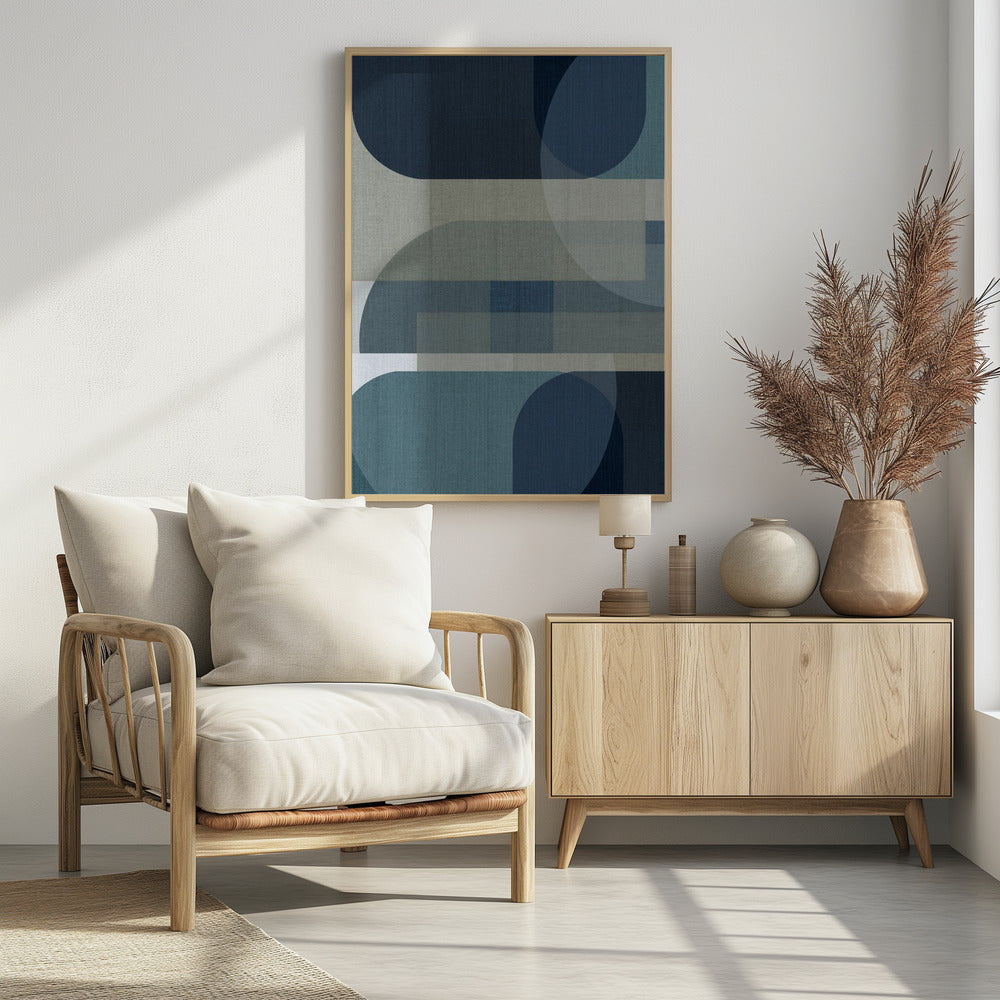 Woven Blue Layers 3 | Poster