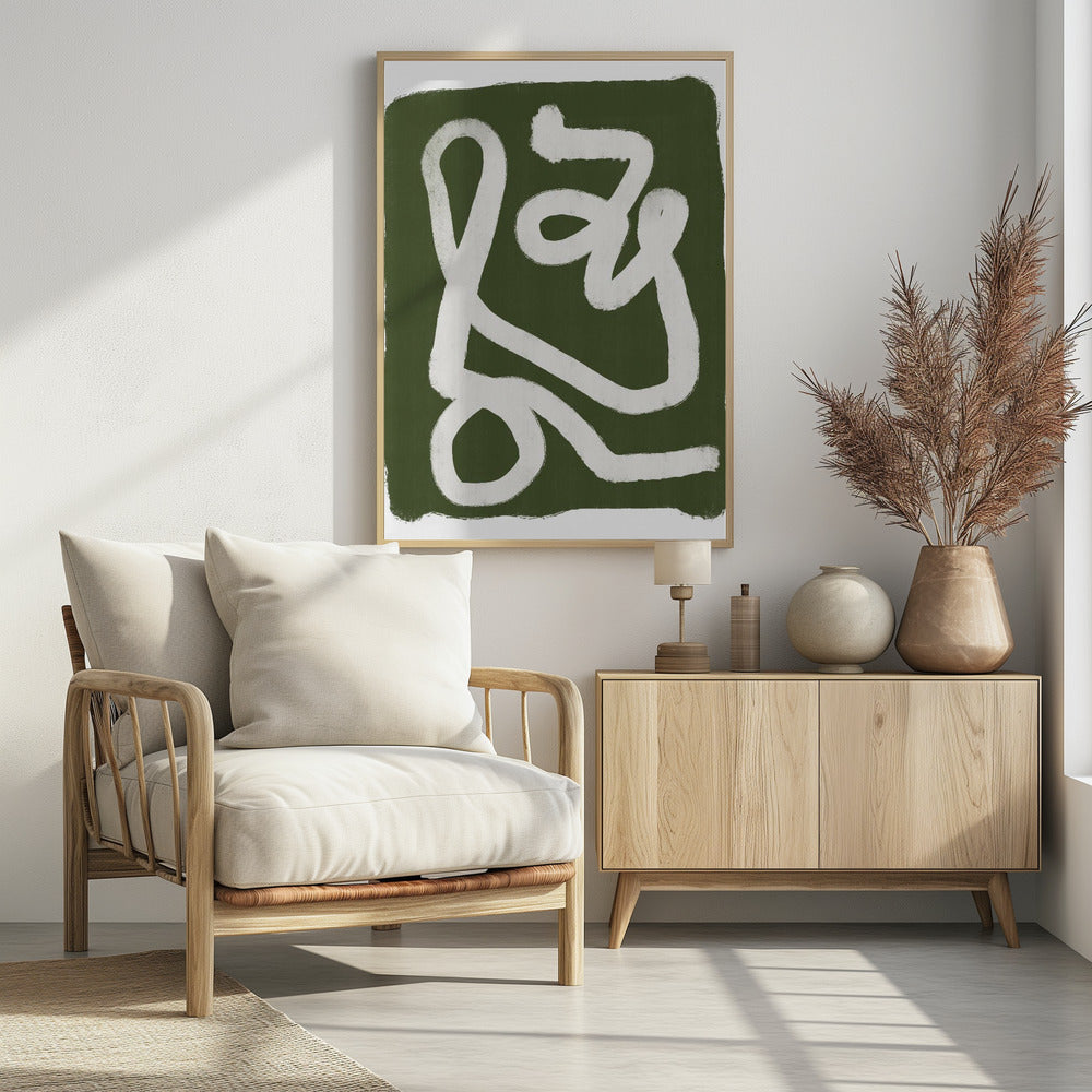Abstract Green Lines 2 | Poster