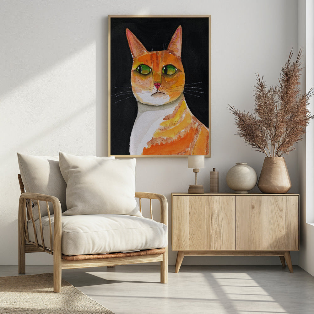 Side Eye Cat Closeup ginger cat | Poster