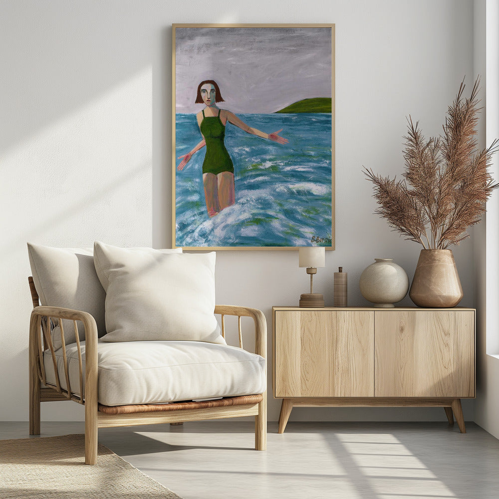 Vrouw aan zee | Poster
