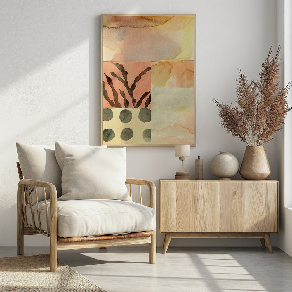 Aquarel abstracte compositie 9 | Poster
