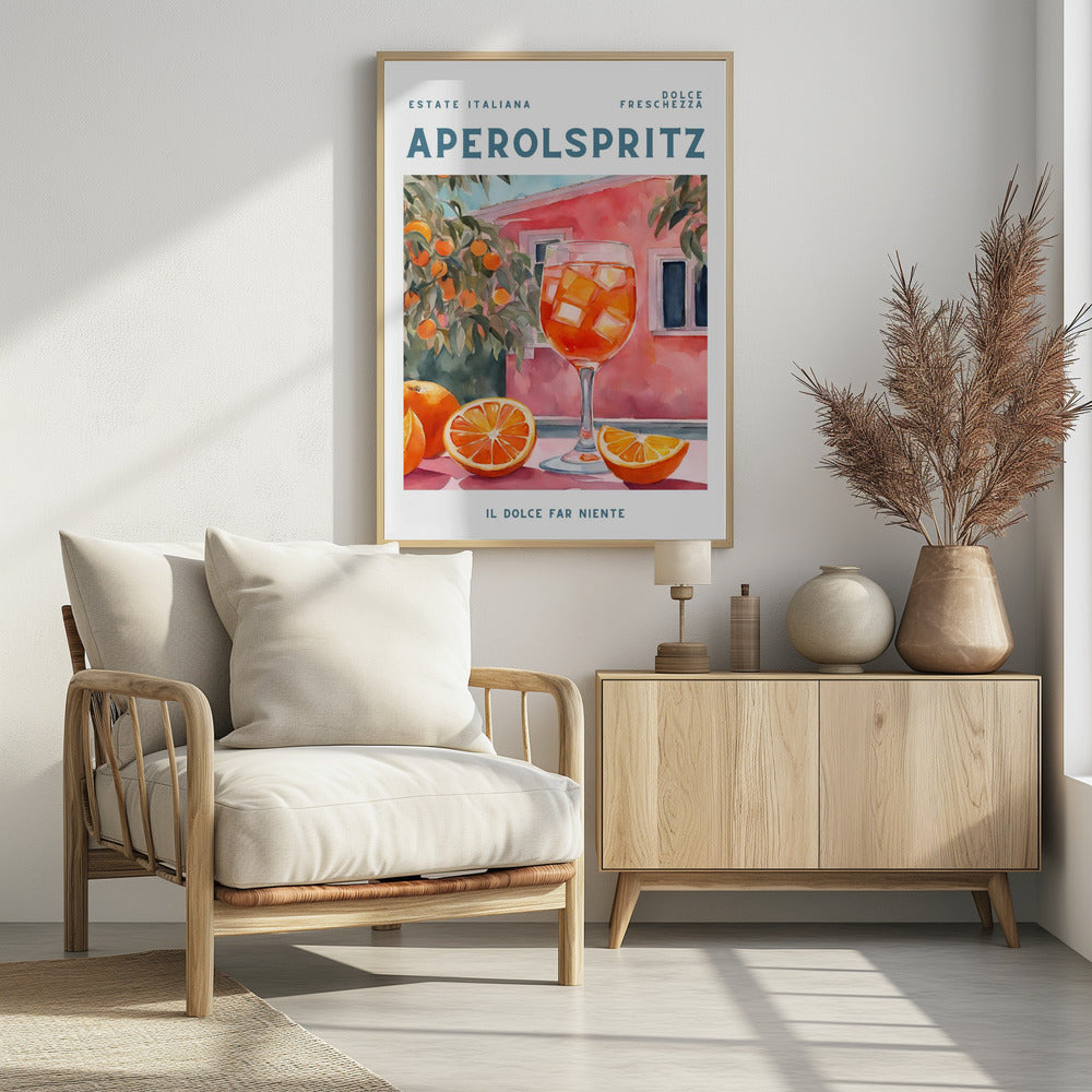 Aperol Spritz, Aquarell, Fris | Poster