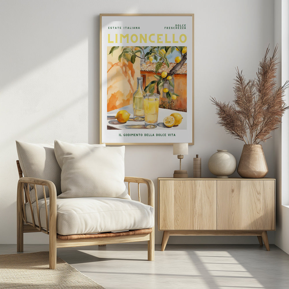 Limoncello, Aquarell, Vers | Poster