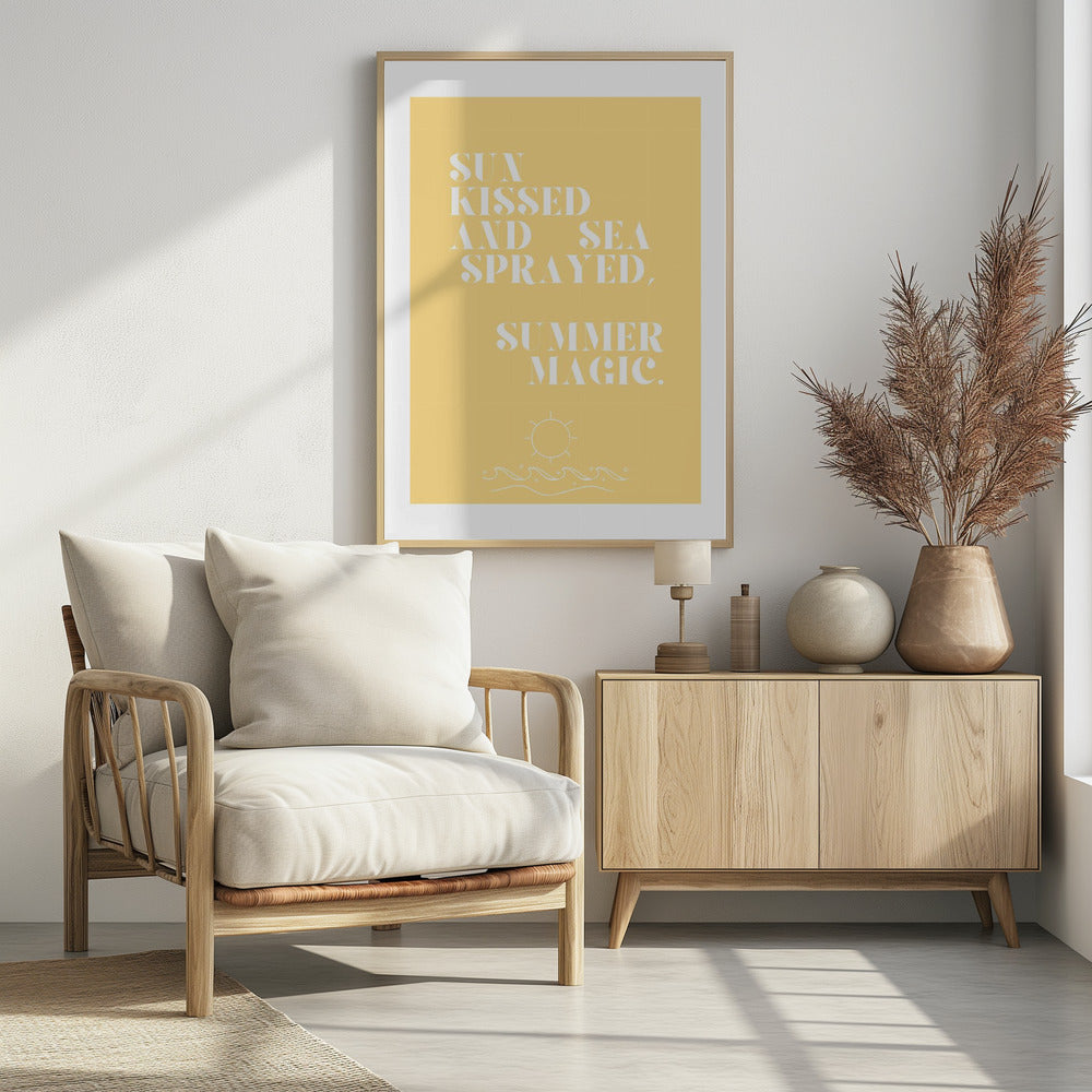Zomermagie, citaat + illustratie | poster