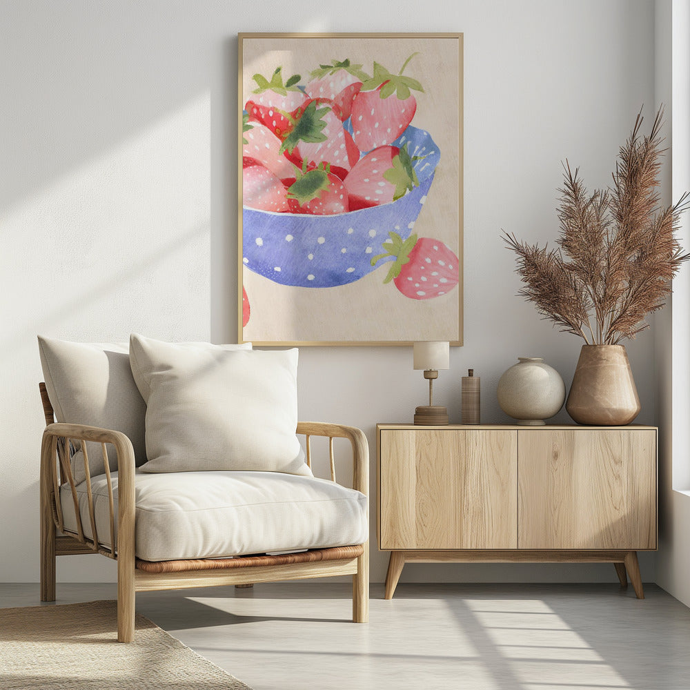 Aardbeeren in Schale | Poster