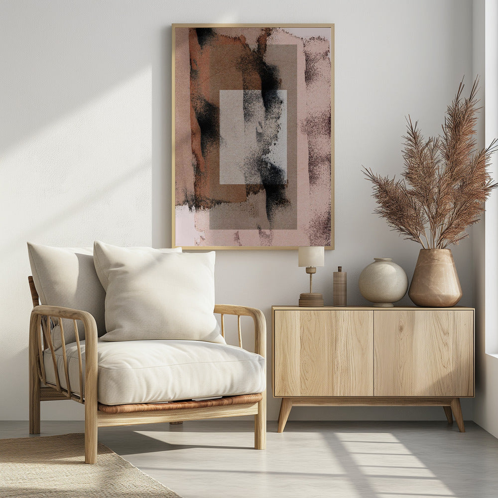 Abstracte penseelstreken 17j | Poster
