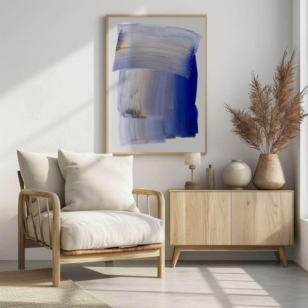 Abstracte penseelstreken 100 | Poster
