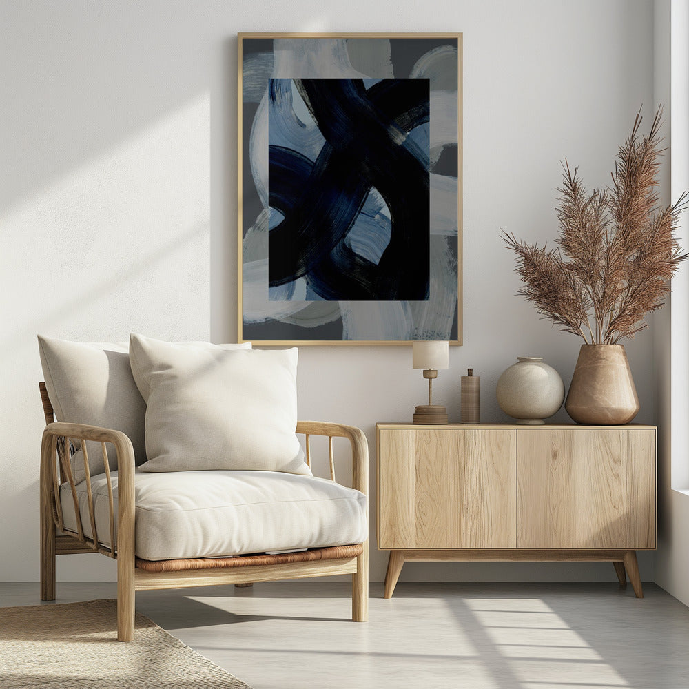 Abstracte penseelstreken 150x | Poster