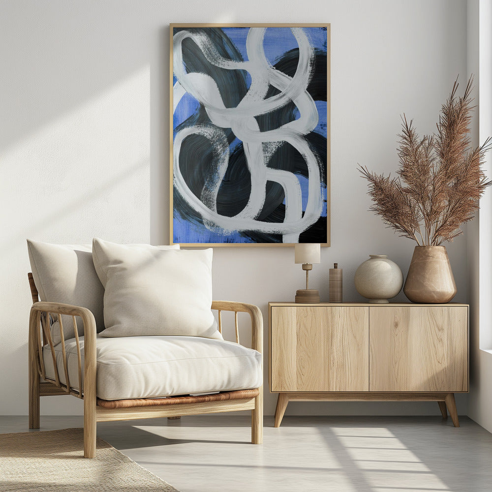 Abstracte penseelstreken 127 | Poster