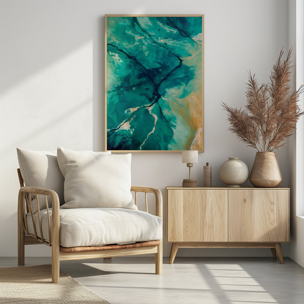 Luchtlandschappen en stromend water | Poster