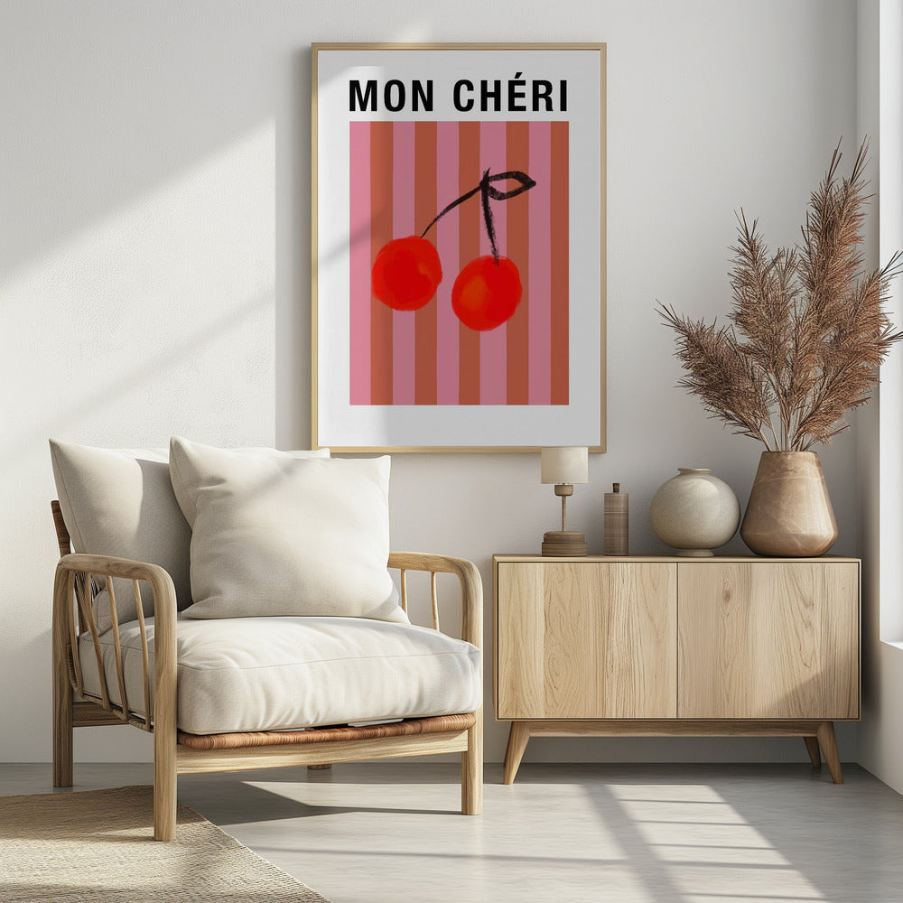 Gestreepte kersen Ratioiso | Poster