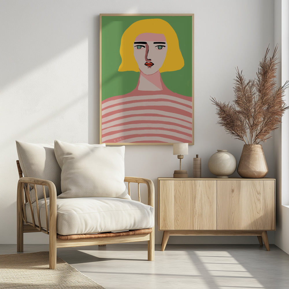 Lady with blonde hair | Poster