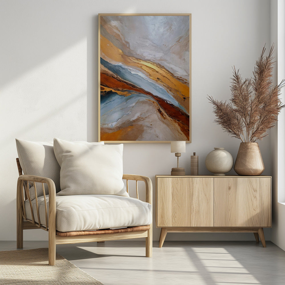 Gouden Horizon Golven | Poster