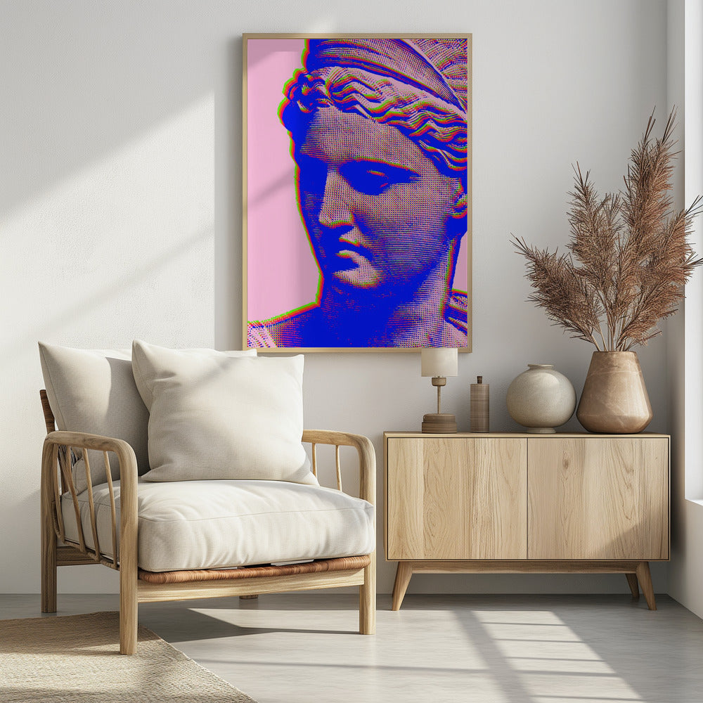 Levendige glitchbuste | Poster