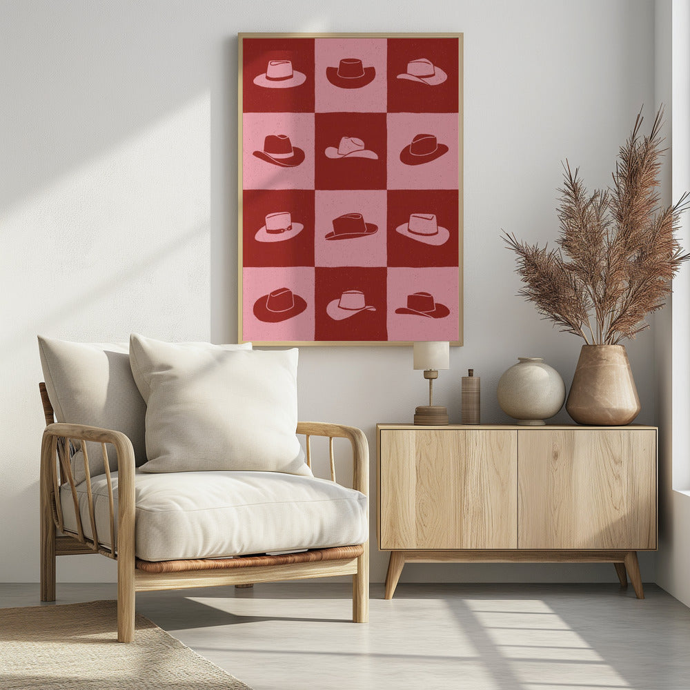 Cowgirl Dambord | Poster