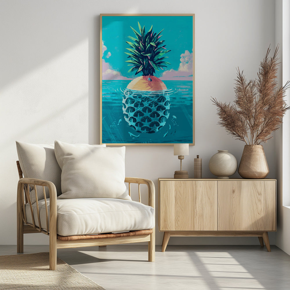 Gestrand op Pineapple Island | Poster