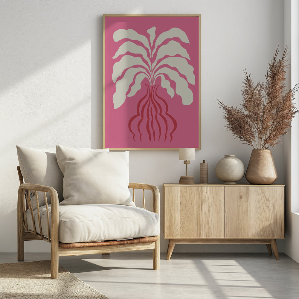 Minimal Leaf and Vase | Poster
