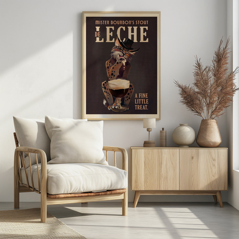 Bourbon De Leche Guinness-stijl kattenkunst | Poster
