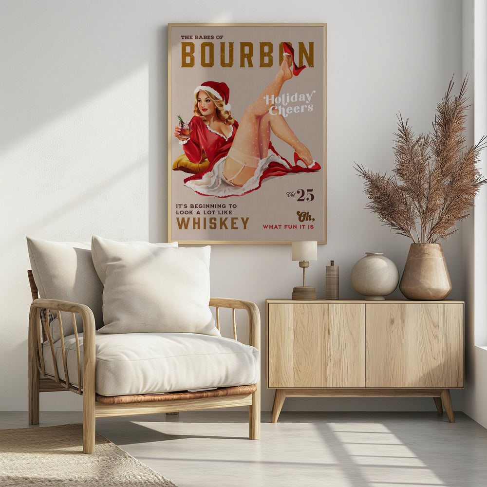Babes of Bourbon Vol 25 Holiday Cheer Kerst Pinup | Poster