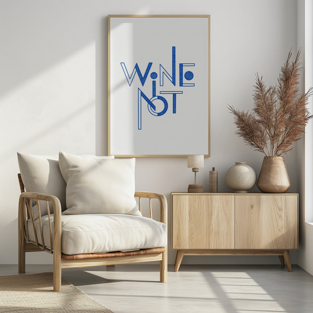Wijn Niet handgetekende tekst & citaat | Poster