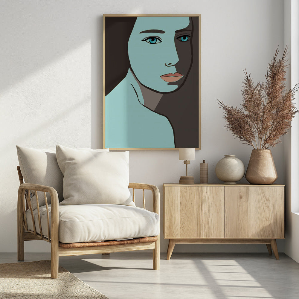 Blauwe vrouw | Poster