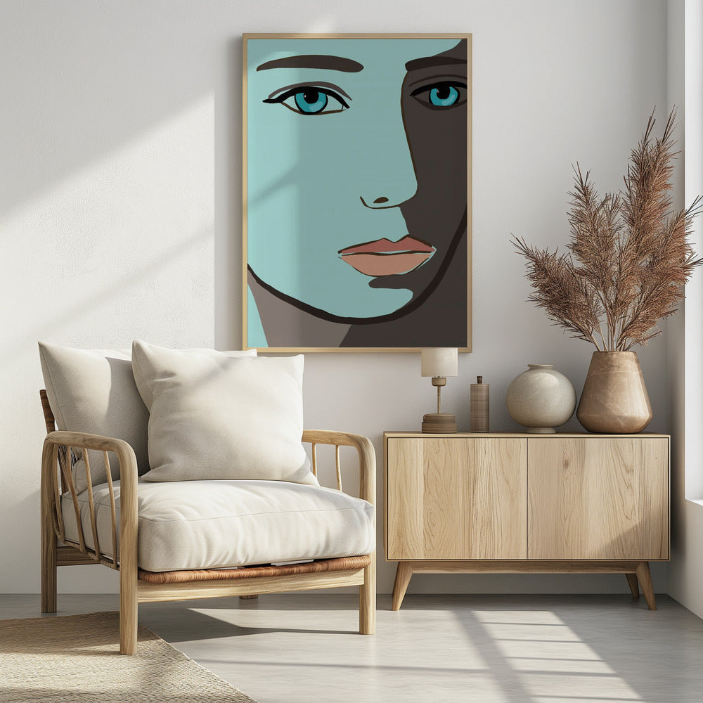 Blauw gezicht | Poster