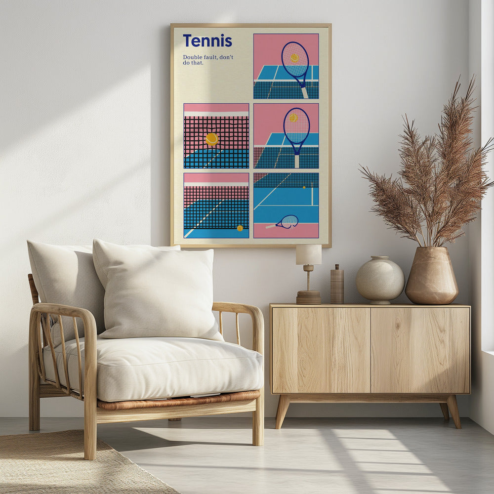 Poster Tennis Dubbelsprong | Poster