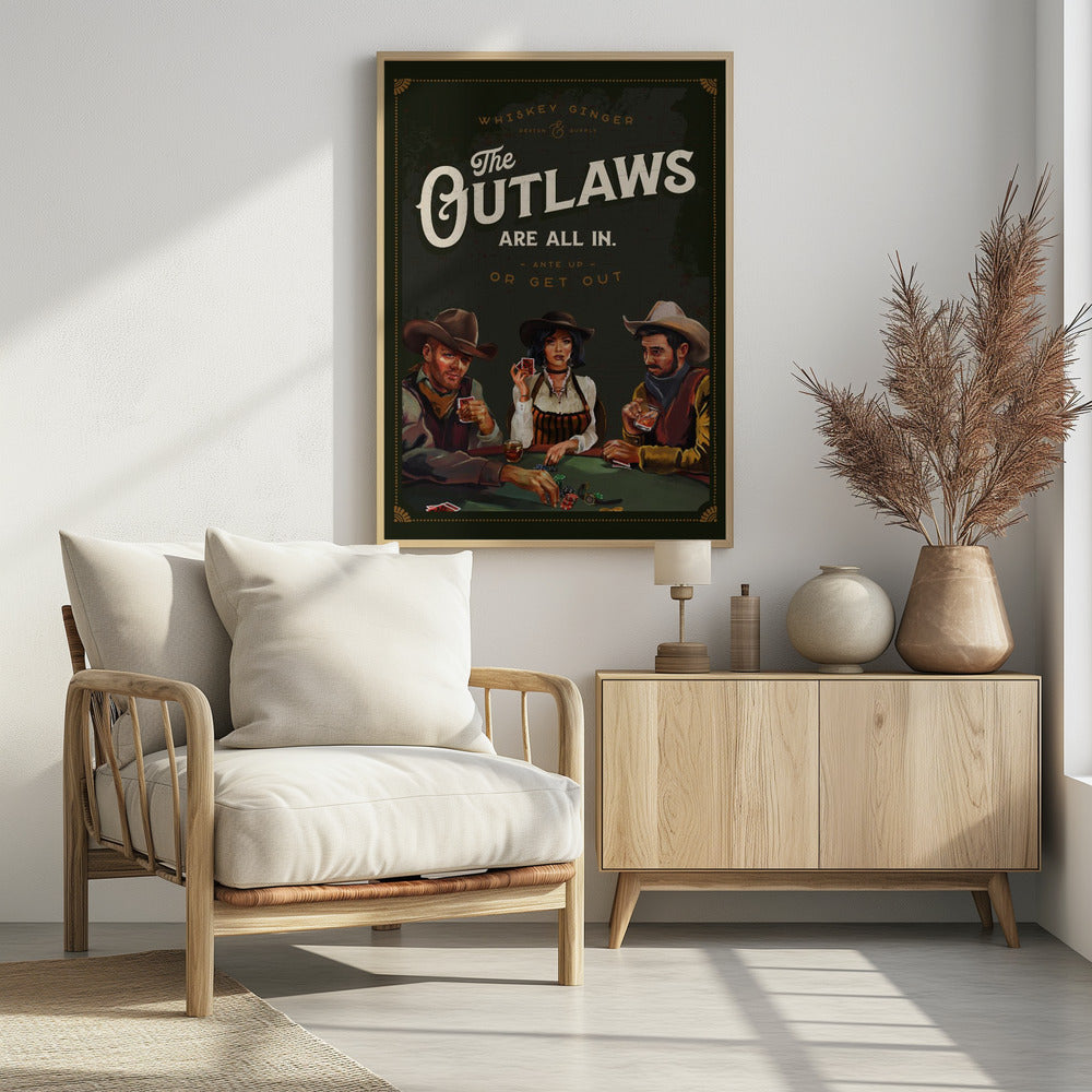 Outlaws zijn helemaal weg van coole cowboypokerkunst | Poster