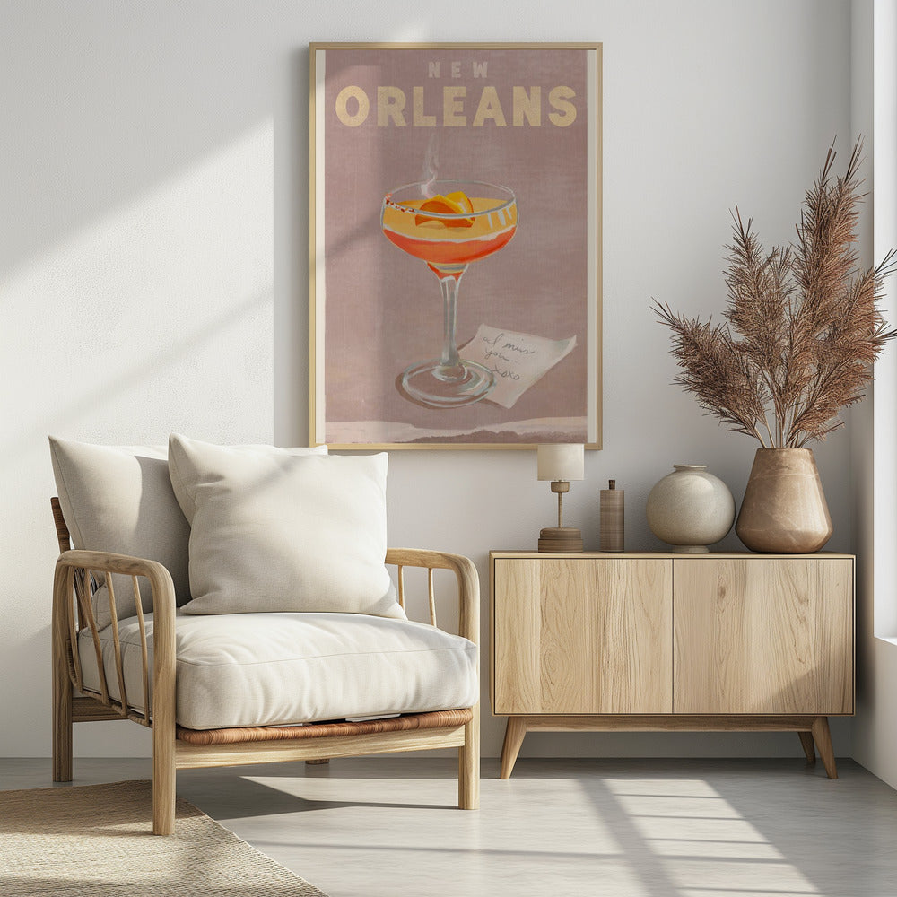 New Orleans Cocktail Reisposter | Poster