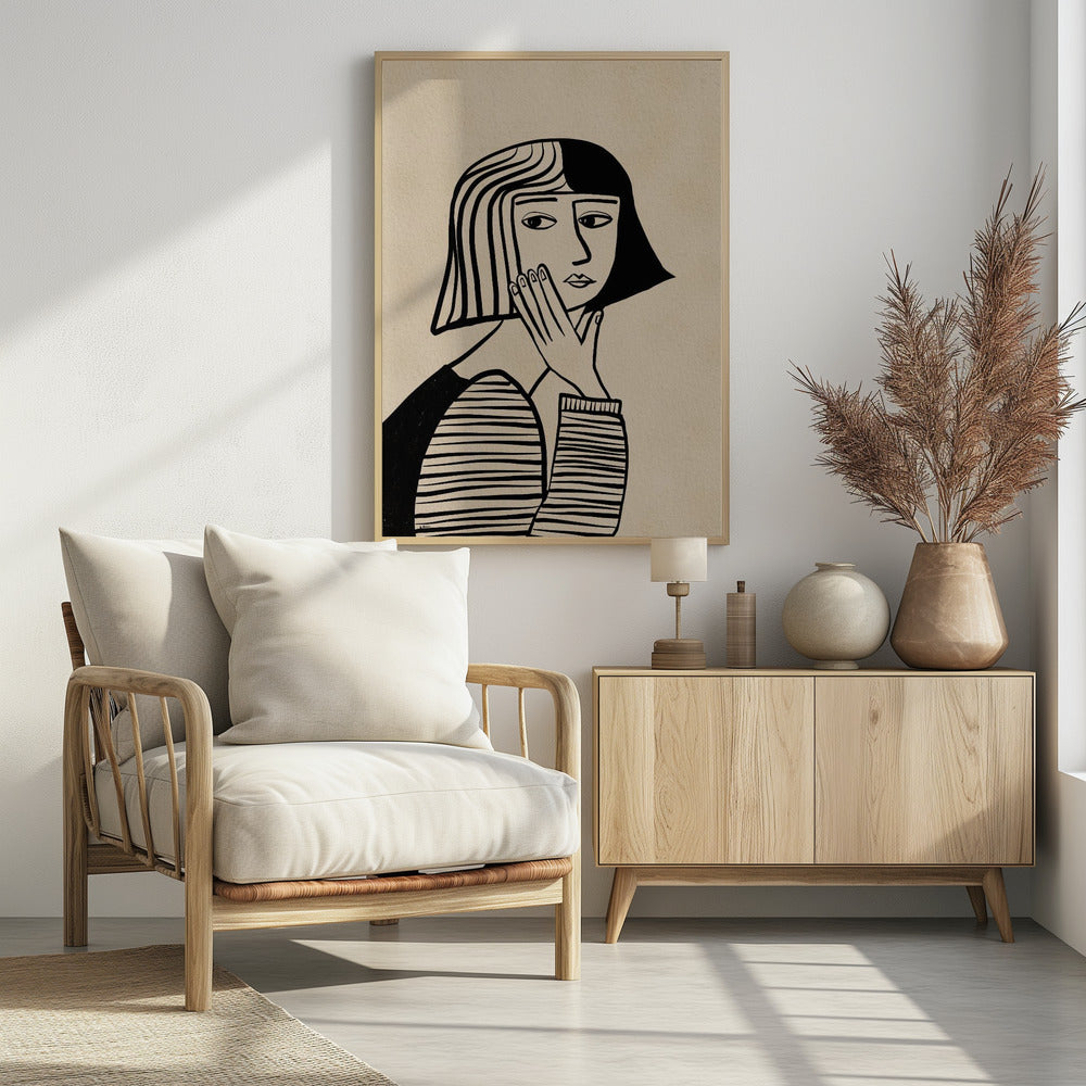 Denkend meisje | Poster