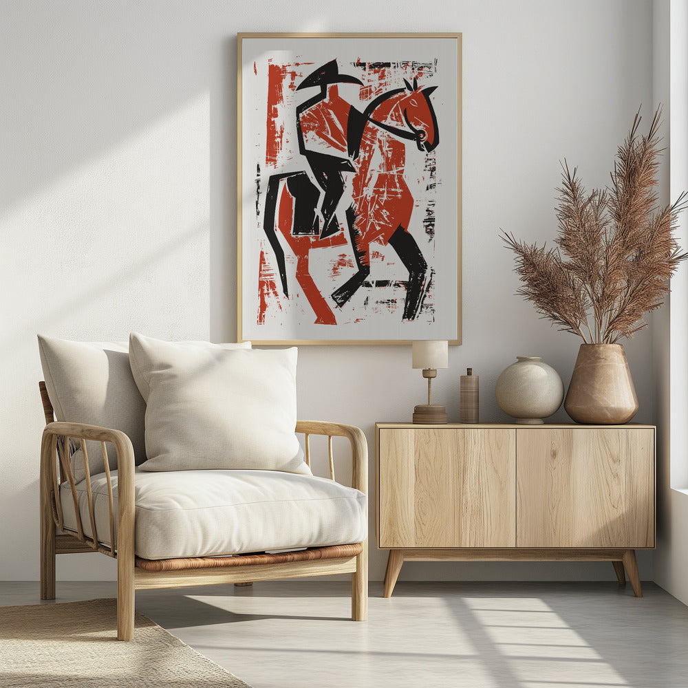 Abstract Horse Rider | Poster