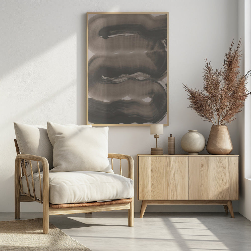 Abstracte penseelstreken 163X | Poster