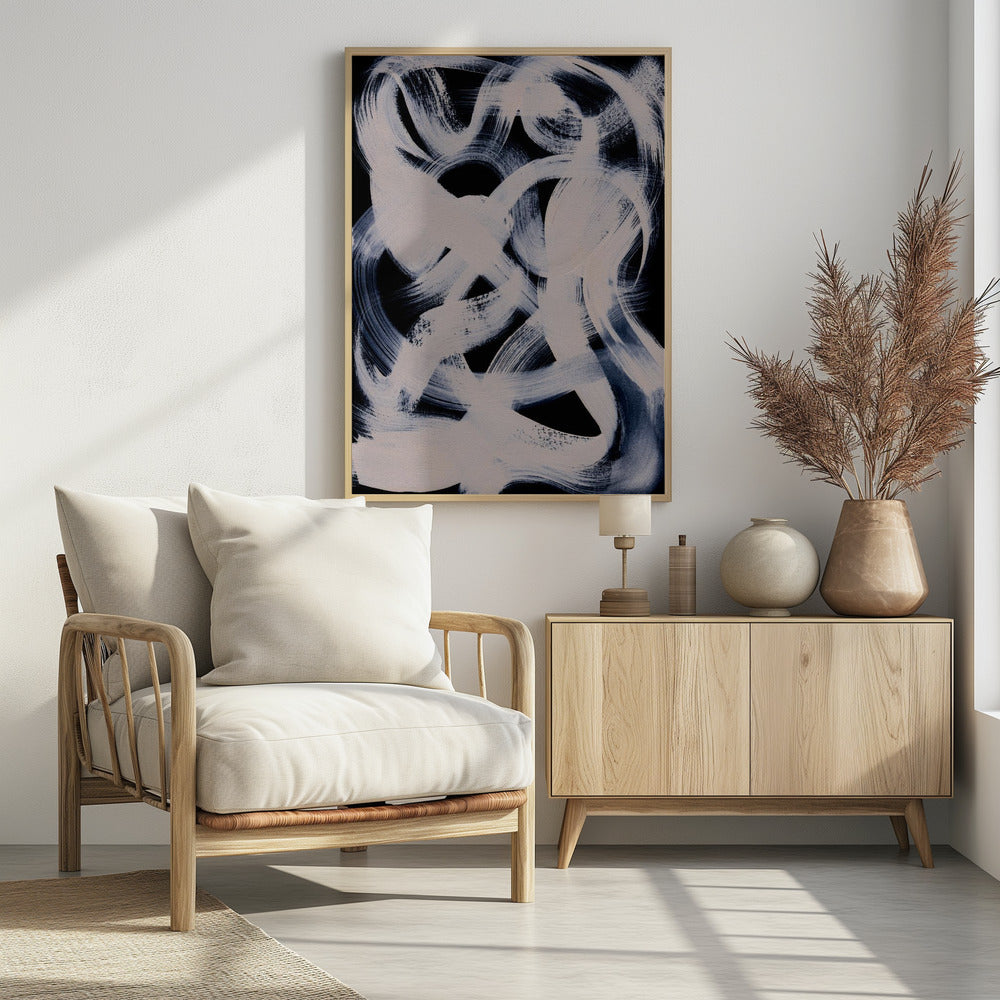 Abstracte penseelstreken 164 | Poster