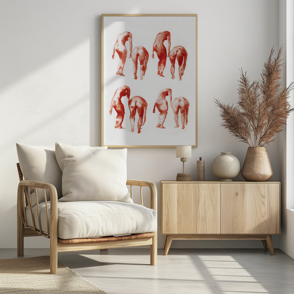 Figuurbewegingsstudie 2x4 | Poster