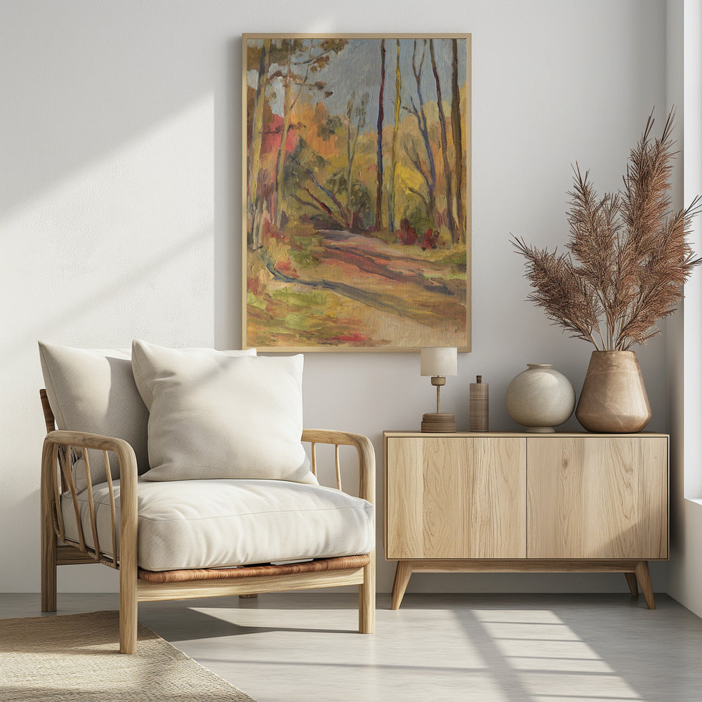 Herfstwandeling Olieverfschilderij | Poster