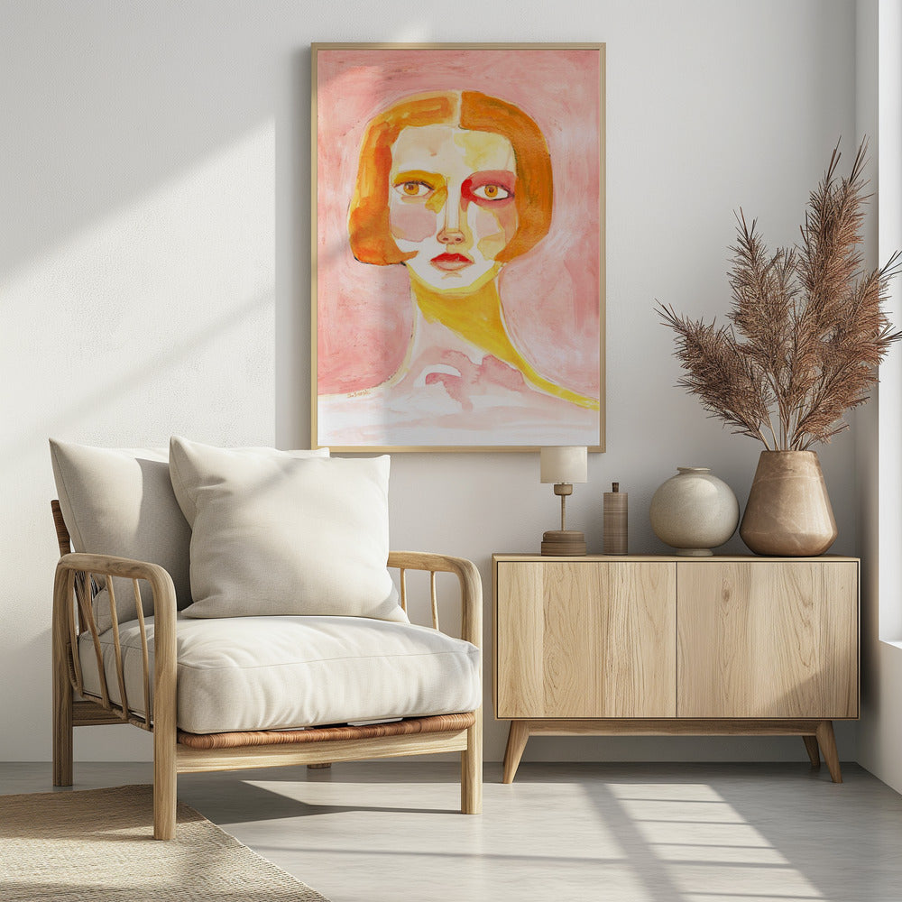 Dame met bobkapsel | Poster
