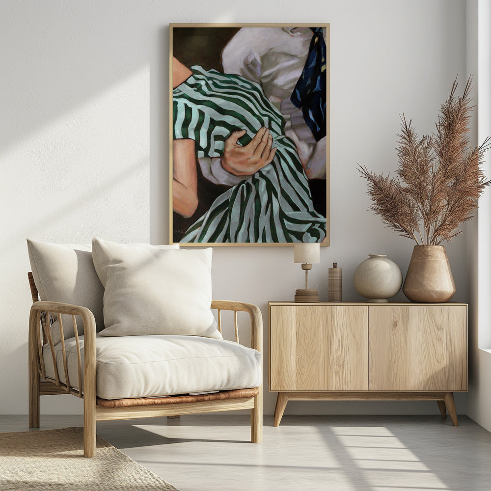 Gestreepte schommel | Poster