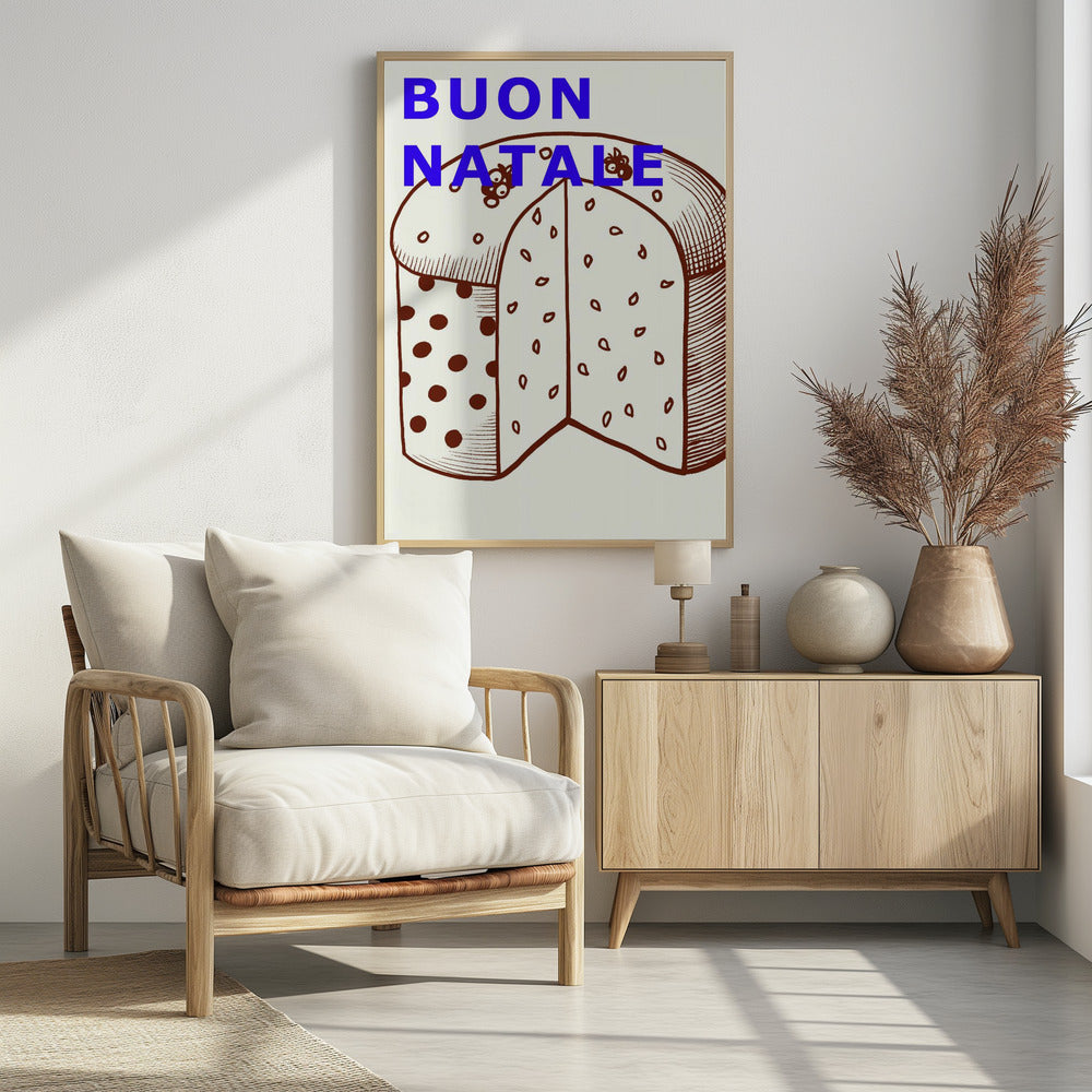 Bogen en kerstballen: Buon Natale | Poster
