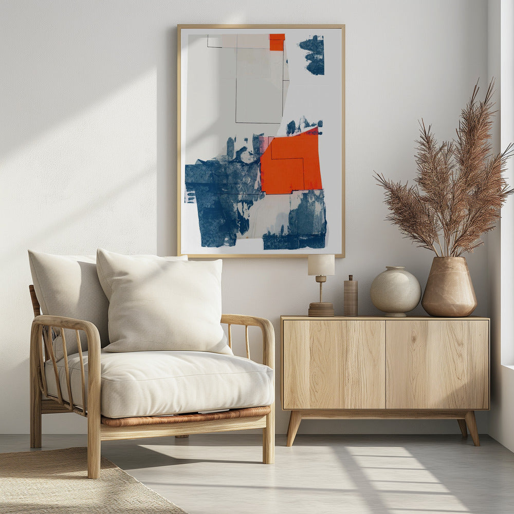 Neutrale abstracte vormen op wit 3 | Poster