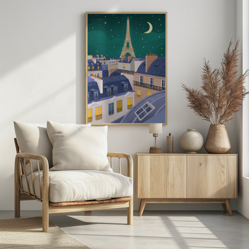 Parijs bij nacht | Poster