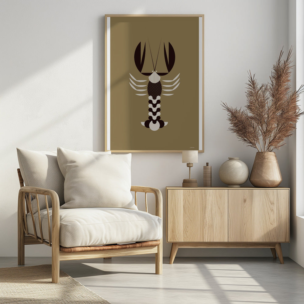 Gouden dieren - Kreeft (goud) | Poster