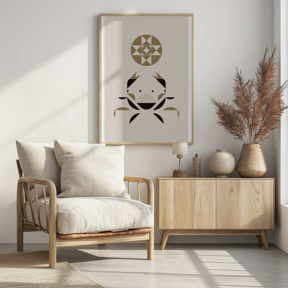 Gouden Dieren - Spookkrab (Wit) | Poster