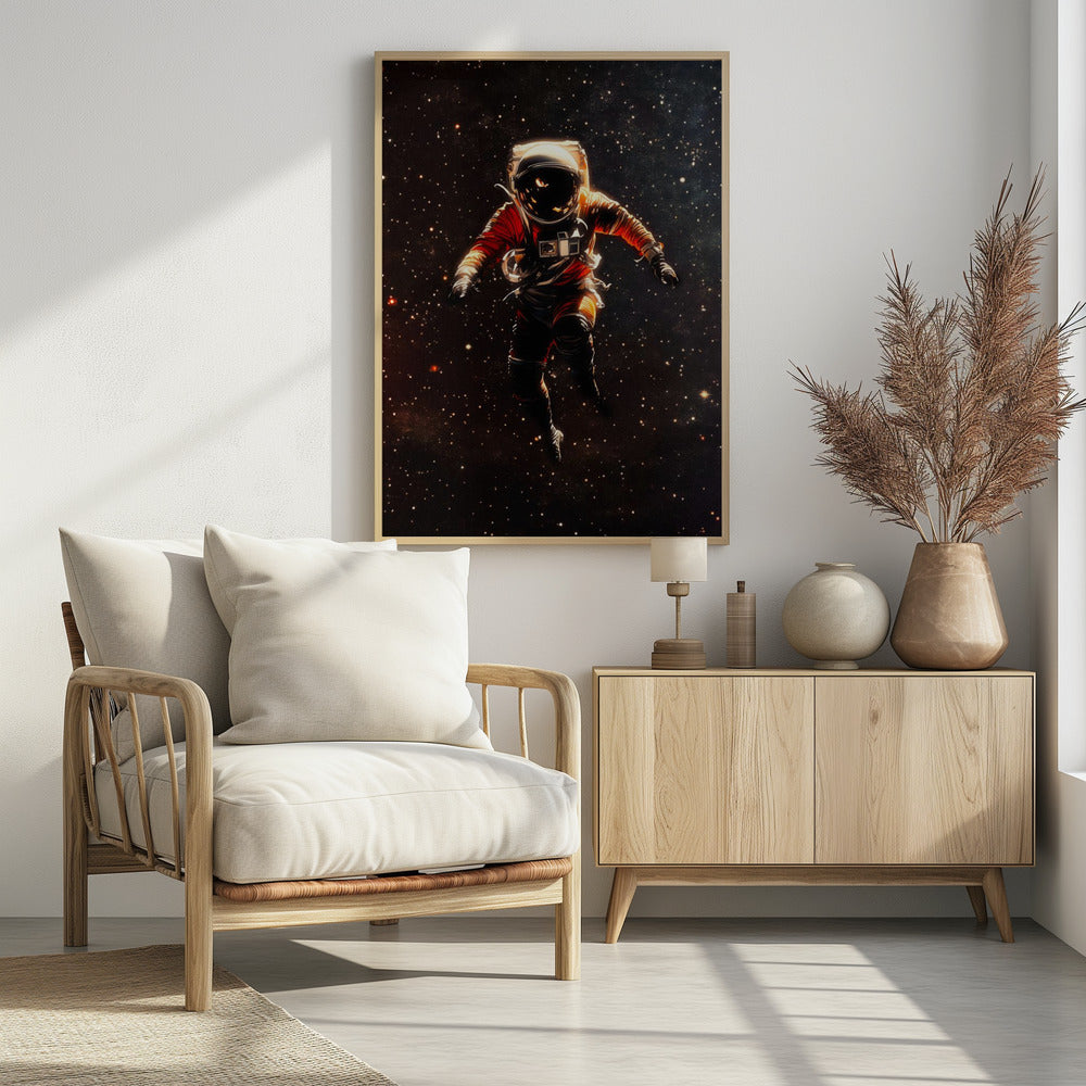 Een astronaut in de ruimte | Poster