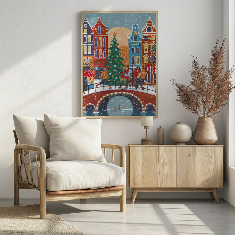 Sneeuwval in Amsterdam | Poster
