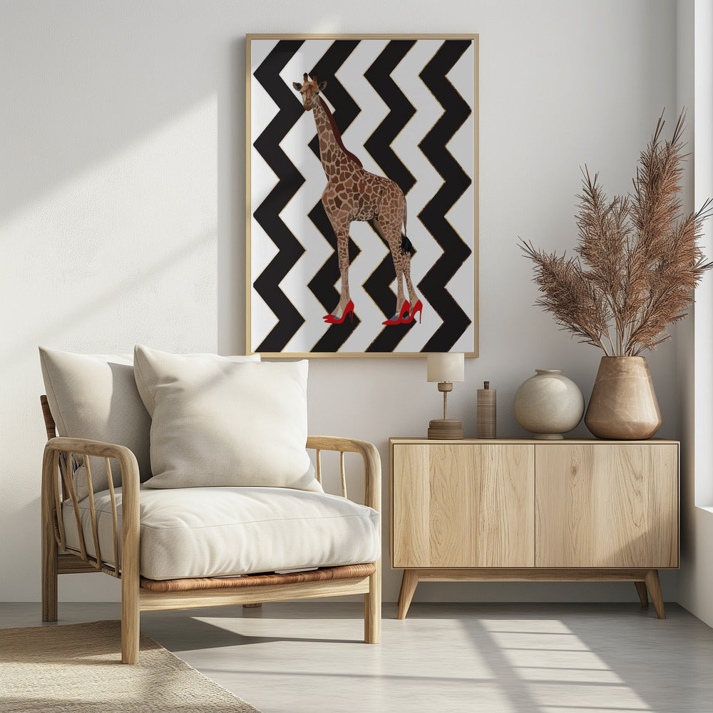 Girafhakken zigzag | Poster